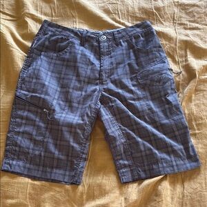 Sherpa Navy Plaid Men's Cargo Shorts